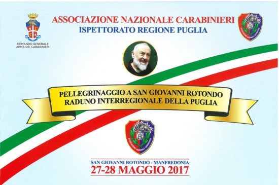 La Città di San Giovanni Rotondo ospiterà il raduno degli aderenti all’Associazione Nazionale Carabinieri