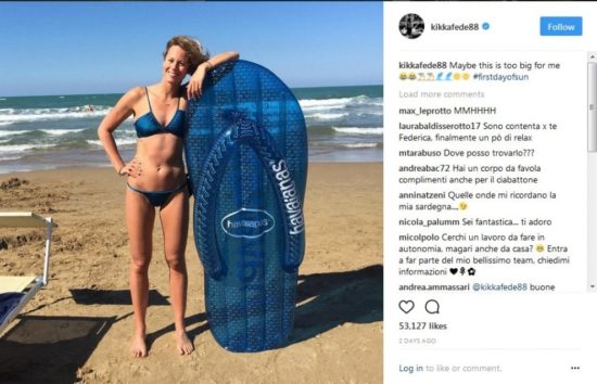 Peschici, Federica Pellegrini in vacanza sul Gargano