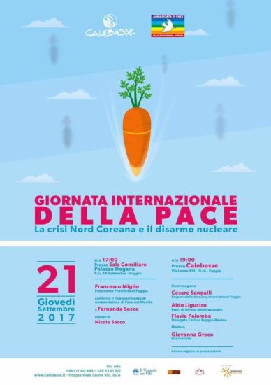 A Foggia la Giornata Internazionale della Pace