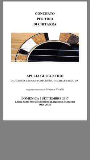 Il trio Apulia Guitar in concerto