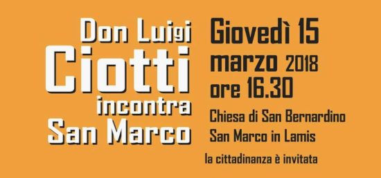 Don Luigi Ciotti a San Marco in Lamis per non dimenticare Luigi e Aurelio Luciani