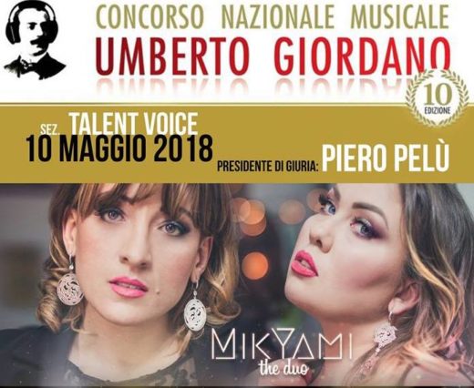 Il duo MIKYAMI finaliste al concorso nazionale “Umberto Giordano” di Foggia