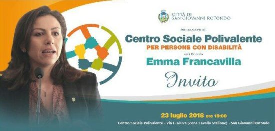 Intitolato a Emma Francavilla il Centro Sociale Polivalente di San Giovanni Rotondo