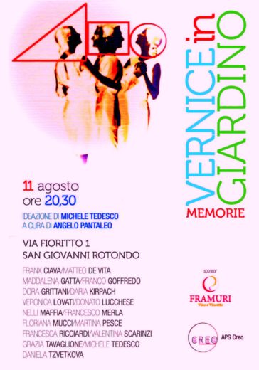 Il Sangiovannese Michele Tedesco vi dà appuntamento alla nona edizione della mostra “Vernice in Giardino”