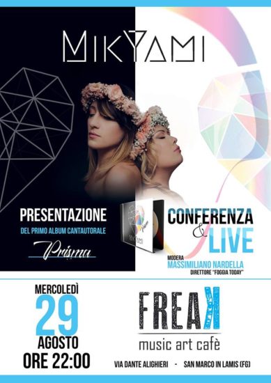 Michela Parisi e Ylenia Yami Mangiacotti presentano il loro primo lavoro discografico  “Prisma”