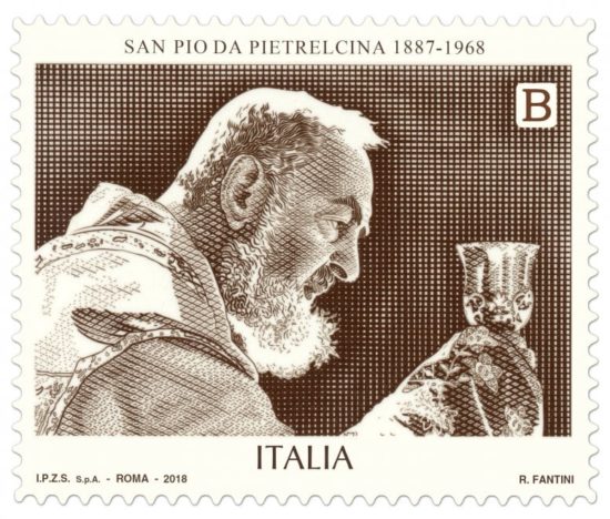 Emesso un francobollo per i cinquant’anni della morte di Padre Pio