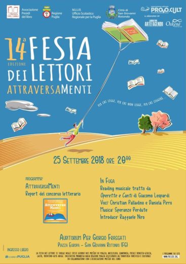 A San Giovanni Rotondo: si svolgerà la 14° edizione della festa dei lettori, “AttraversaMenti”