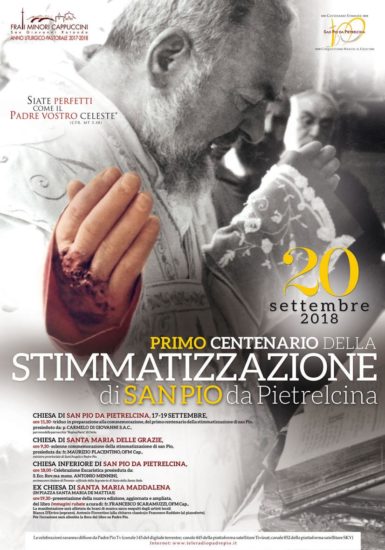 Domani i cento anni della stimmatizzazione di Padre Pio: il programma degli eventi
