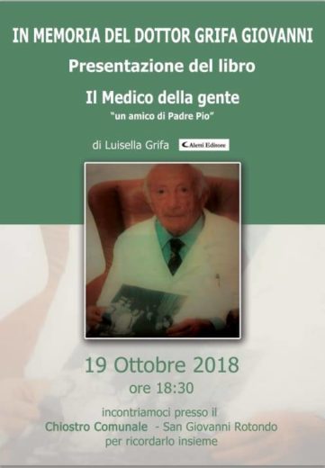 Oggi presentazione del libro “Il medico della gente”