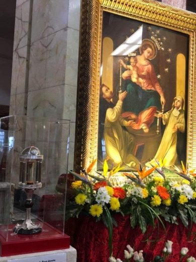 La rosa donata da Padre Pio alla Madonna di Pompei