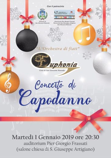 Il tradizionale concerto di Capodanno dell’orchestra di fiati Euphonia