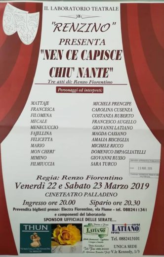 La compagnia teatrale Renzino,porta in scena “nen ce capisce chiu’ nante “