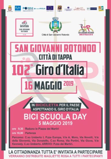 A San Giovanni Rotondo si svolgerà il “Bici Scuola Day”