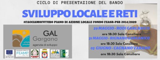 Gal Gargano: presentazione bando sviluppo locale e reti