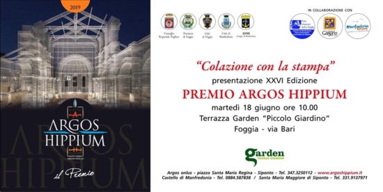 Argos Hippium 2019, riconoscimento ai figli della Daunia