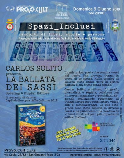 Al Provo.Cult, Calos Solito presenta “La BALLAtA dei SASSi”