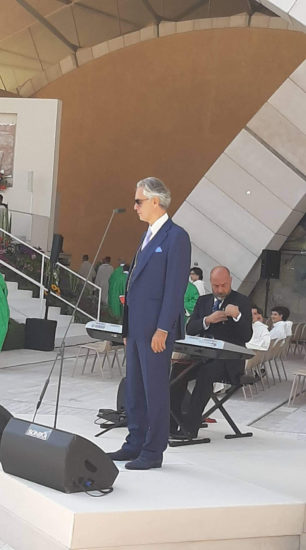 Andrea Bocelli a San Giovanni Rotondo per la festa di San Pio