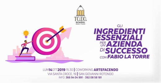 Al COWorking Artefacendo si parlerà degli ingredienti essenziali per un’azienda di successo