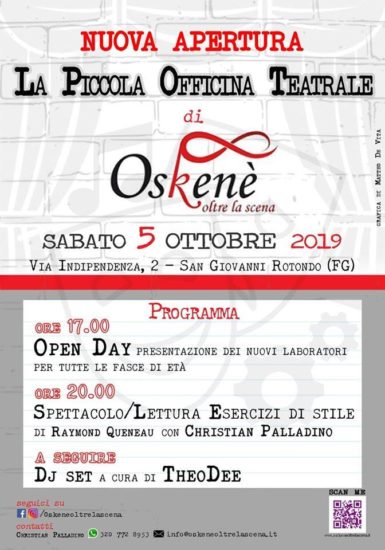 Nasce a San Giovanni Rotondo la piccola Officina Teatrale