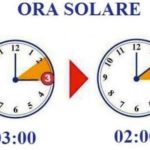 Domenica 27 ottobre torna l’ora solare