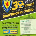 Compie 30 anni di attività sul territorio il SANT’ONOFRIO CALCIO