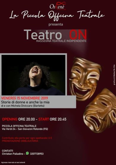 “Storie di donne e anche la mia” di e con Michela Diviccaro