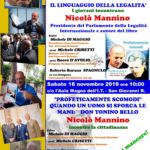 Il prof. Nicolò Mannino, Presidente del Centro Studi Parlamento della legalità a San Giovanni Rotondo