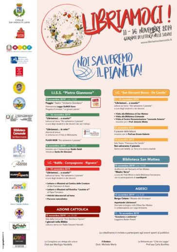 Giornate di lettura nelle scuole “Libriamoci”