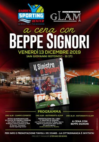 Beppe Signori al Garden Sporting Center di San Giovanni Rotondo