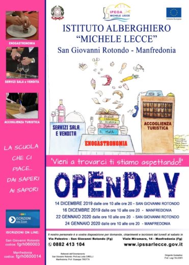 Istituto alberghiero “ MICHELE LECCE”  La scuola che ci piace…. Dai saperi ai sapori