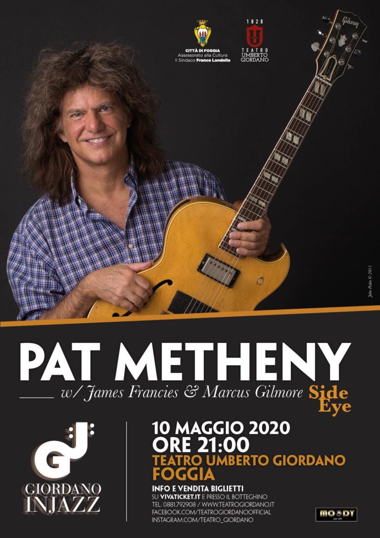 Pat Metheny sarà ospite al Teatro Umberto Giordano