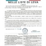 Obbligo di iscrizione nelle liste di leva per i nati nel 2003