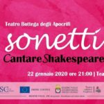 Torna al Teatro di Manfredonia “Sonetti. Cantare Shakespeare” della compagnia Bottega degli Apocrifi.