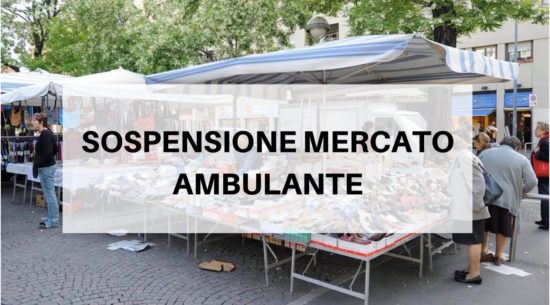 Sospensione mercato ambulante del venerdì