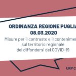 ORDINANZA REGIONE PUGLIA  Per chi è rientrato in Puglia a partire dal 7 marzo