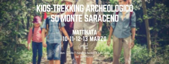 KidsTrekking archeologico su Monte Saraceno – dal 10 al 13 marzo