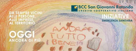 La BCC di San Giovanni Rotondo sempre in prima linea, donerà DPI agli operatori sanitari