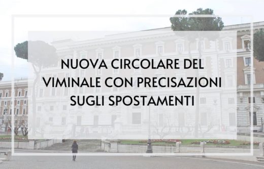 Nuova circolare del ministero sugli spostamenti