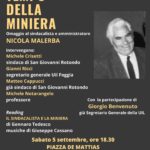 “Il Tempo della Miniera”. Mostra e evento per ricordare il sindacalista Nicola Malerba