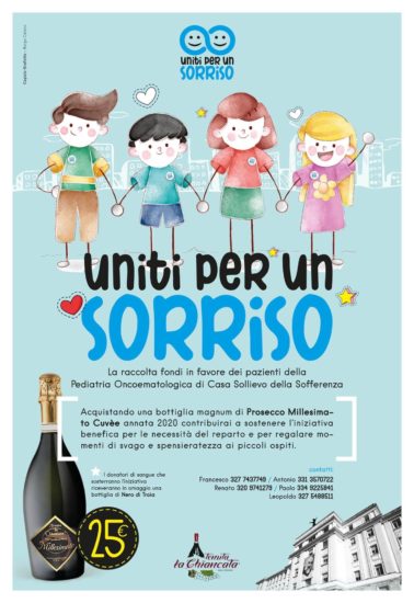 UNITI PER UN SORRISO continua la raccolta fondi in favore dei pazienti della Pediatria Oncoematologicadi Casa Sollievo della Sofferenza