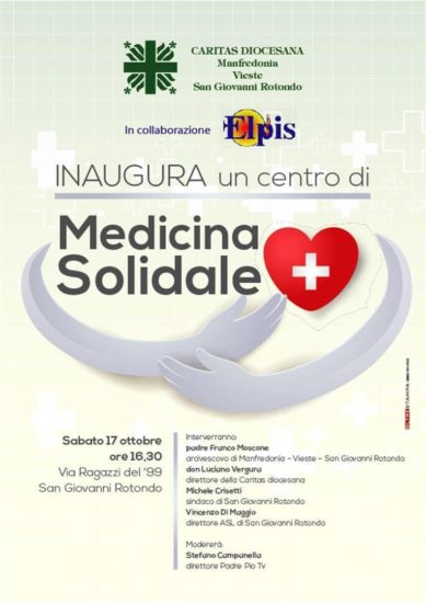 “Medicina solidale”: visite mediche gratuite per le famiglie bisognose di San Giovanni Rotondo