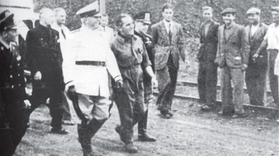 Benito Mussolini si recò due volte a visitare la miniera di San Giovanni Rotondo