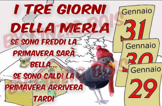 La leggenda dei giorni della Merla 29 – 30 – 31 gennaio