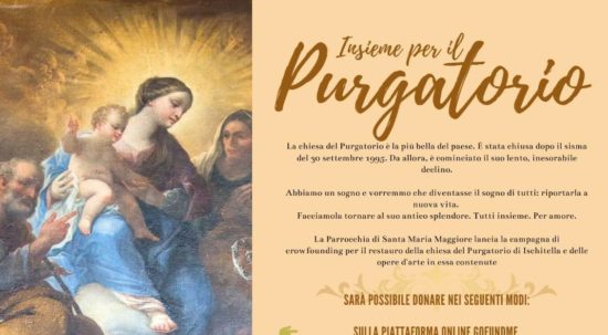Continua la campagna di raccolta fondi per il restauro delle opere d’arte e la chiesa del Purgatorio di Ischitella