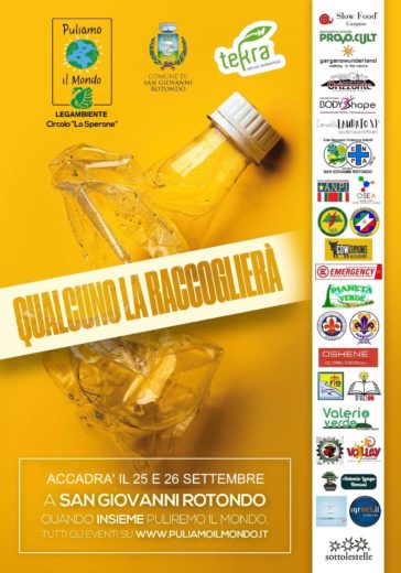 “PULIAMO IL MONDO” 2021: AL VIA LA 29º;EDIZIONE Appuntamento sabato 25 e domenica 26 settembre a San Giovanni Rotondo