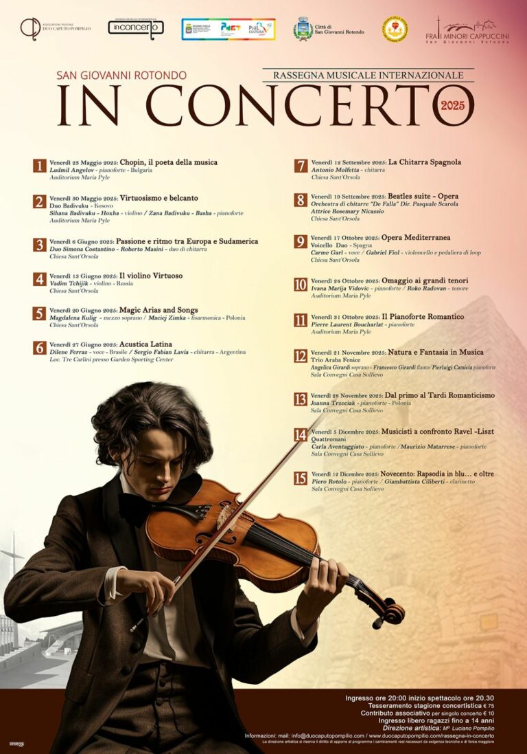 Rassegna Musicale InConcerto, al via la XXI edizione