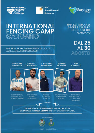 Internaonal Fencing Camp Gargano: una settimana di sport e turismo nel cuore del Gargano