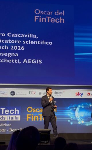 Alessandro Cascavilla premiato con l’Oscar del FinTech 2026 come Miglior Comunicatore Scientifico